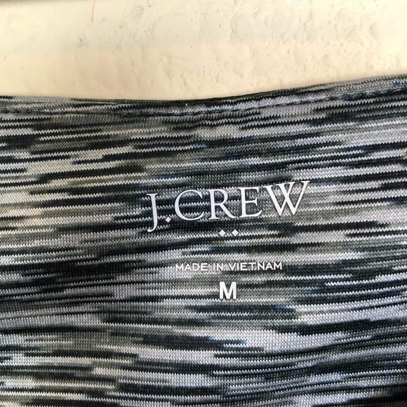 New J. Crew Space-dyed High Rise Cropped Leggings with Pockets in Black Shadow - Picture 7 of 14